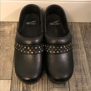 Black Leather Dankso Clogs - 37